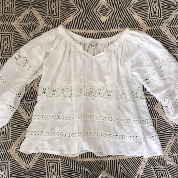 Stellah bohemian eyelet Top - Picture 1 of 7